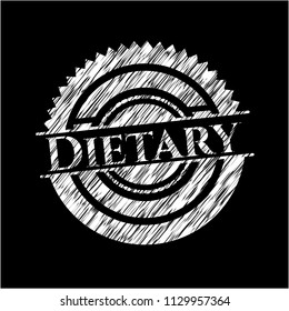 Dietary chalkboard emblem