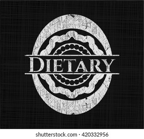 Dietary chalkboard emblem