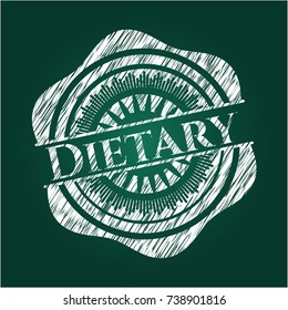 Dietary with chalkboard texture