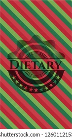 Dietary christmas style emblem.