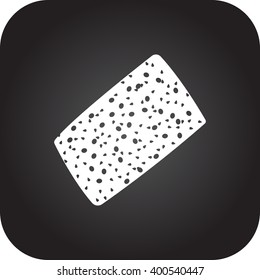 Dietary cookie sign black simple icon on  background