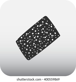 Dietary cookie sign black simple icon on  background