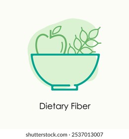 dietary fiber icon. Line. Idea Symbol, logo illustration. Vector graphics