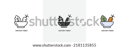 dietary fiber icon. Line, solid and filled outline colorful version, outline and filled vector sign. Idea Symbol, logo illustration. Vector graphics