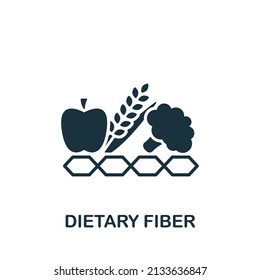 Dietary Fiber icon. Monochrome simple icon for templates, web design and infographics