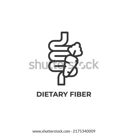 dietary fiber line icon. linear style sign for mobile concept and web design. Outline vector icon. Symbol, logo illustration. Vector graphics