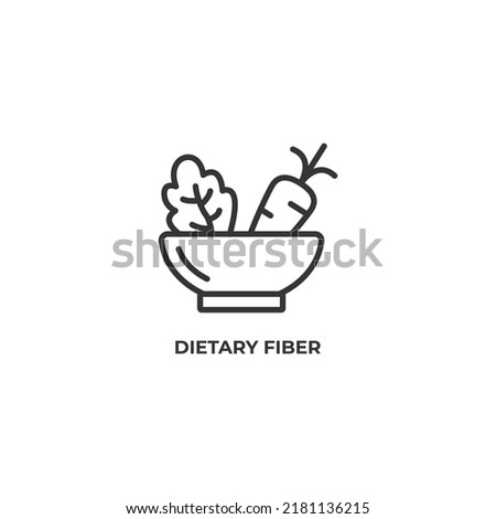 dietary fiber line icon. linear style sign for mobile concept and web design. Outline vector icon. Symbol, logo illustration. Vector graphics