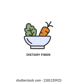 dietary fiber vector icon. Colorful flat design vector illustration. Vector graphics