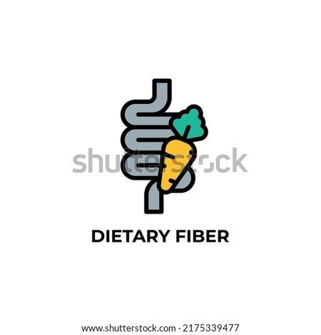 dietary fiber vector icon. Colorful flat design vector illustration. Vector graphics