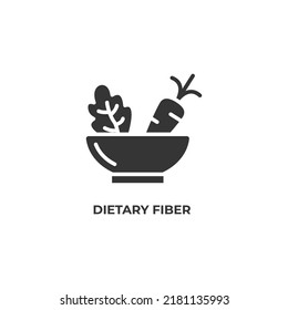 dietary fiber vector icon. filled flat sign for mobile concept and web design. Symbol, logo illustration. Vector graphics