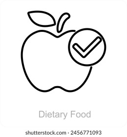 Dietary Food and organic icon concept