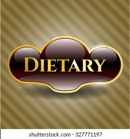 Dietary gold badge or emblem