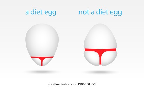 Dietary and non-dietary egg in a thong.