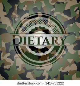 Dietary on camouflage texture. Vector Illustration. Detailed.