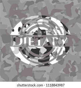 Dietary on grey camo pattern