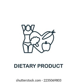 Dietary Product icon. Monochrome simple Detox Diet icon for templates, web design and infographics