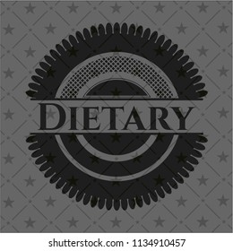 Dietary realistic black emblem