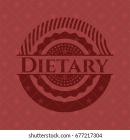 Dietary red emblem. Vintage.