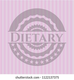 Dietary retro pink emblem