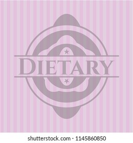 Dietary retro style pink emblem