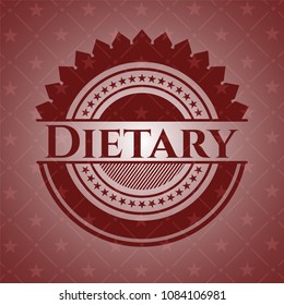 Dietary retro style red emblem