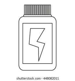 dietary supplement with lightning ray icon