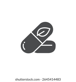 Dietary Supplement Pill Leaf Solid Representation Healthy Nutrition Natural Wellbeing