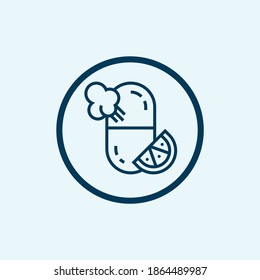 Dietary supplements line icon.Nutrition, diet.Homeopathy peels.Medicines, pharmacy.Health care and wellness.Complementary and alternative medicine types.Isolated vector illustration.Editable stroke