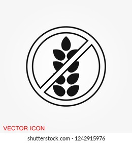 Dietary vector icon, food dietary labels isolated on background