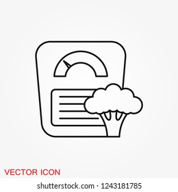 Dietary vector icon, food dietary labels isolated on background