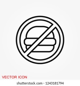 Dietary vector icon, food dietary labels isolated on background