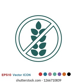 Dietary vector icon, food dietary labels isolated on background