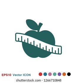 Dietary vector icon, food dietary labels isolated on background