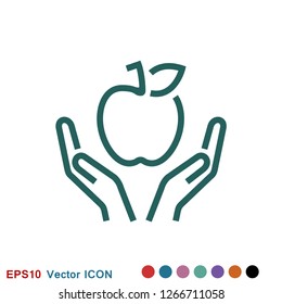 Dietary vector icon, food dietary labels isolated on background