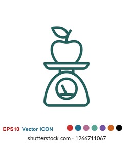 Dietary vector icon, food dietary labels isolated on background