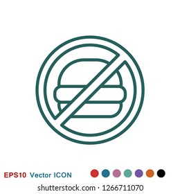 Dietary vector icon, food dietary labels isolated on background