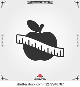 Dietary vector icon, food dietary labels isolated on background