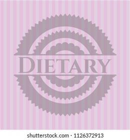 Dietary vintage pink emblem