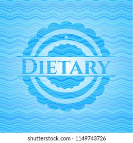 Dietary water wave concept badge.