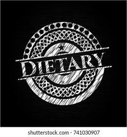 Dietary written with chalkboard texture