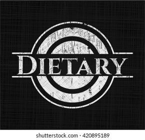Dietary written on a blackboard