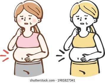 Dieting Female Plump Vector Illustration