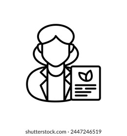 Ícono dietista en Vector. Logotipo
