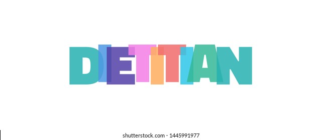 Dietitian word concept. "Dietitian" on white background. Use for cover, banner, blog. 