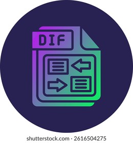 DIF Glyph Circle Gradient Icon