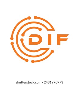 DIF letter design. DIF letter technology logo design on white background. DIF Monogram logo design for entrepreneur and business.