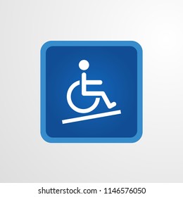 difable way, public area sign, logo, symbol. vector