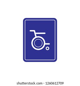 Difable Whell Icon. Whell Chair Vector Illustration Logo Template.