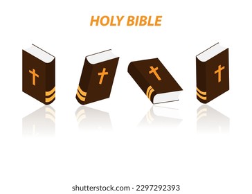 Verzerrungswinkel der Bibel-Vektorgrafik und Illustration für die Icon-Objektdekoration 