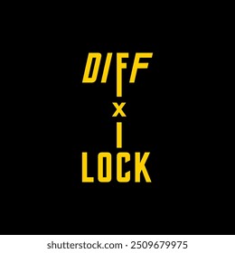 diff lock logo system,vector illustration